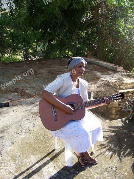 Woman Guitar Female Singing Musical