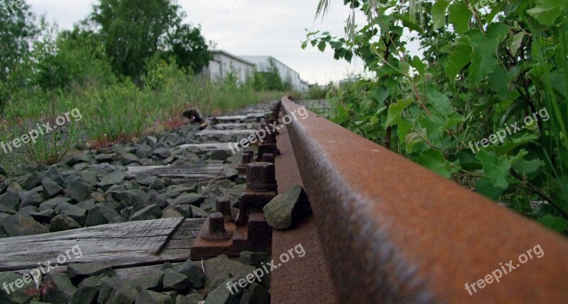 Old Rails Rust Shut Down Railway Sleepers