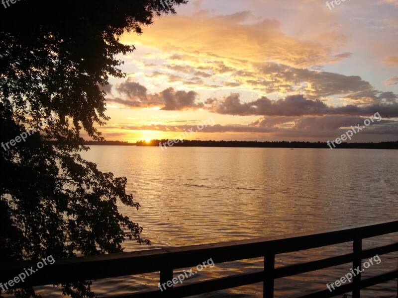 Sunset Sky Golden Sunset Landscapes Cloud