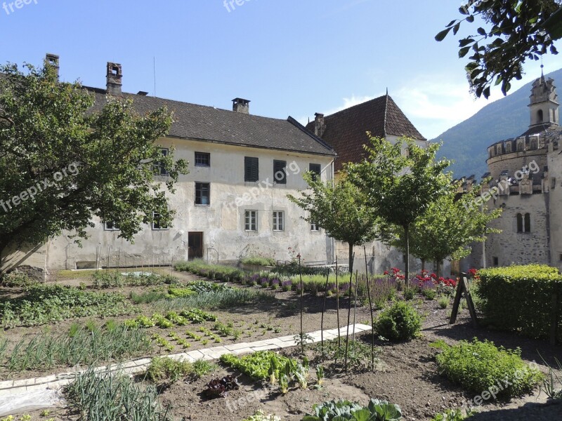 Garden Monastery Trees Shrubbery Hedge