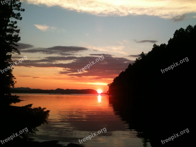 Sunset Beach Landscape Golden Sunset Landscapes