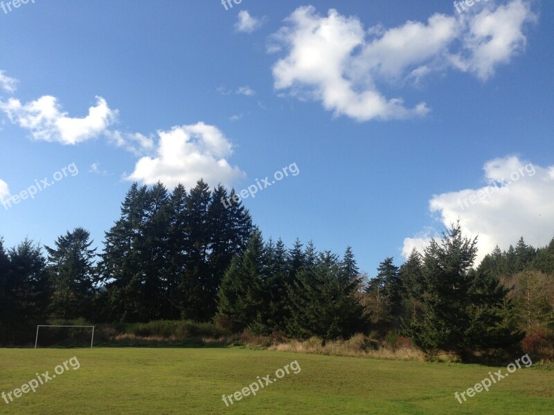 Goals Football Ground Sky Field Country