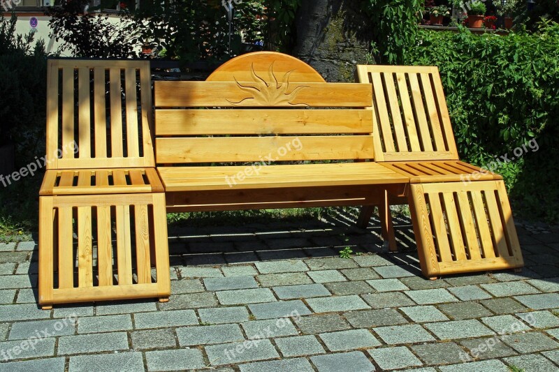 Bench Bank Wooden Bench Out Click