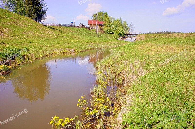 River Fishing Silence Nature Russia