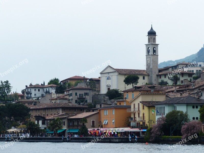 Limone Sul Garda Limone Town View Church Houses