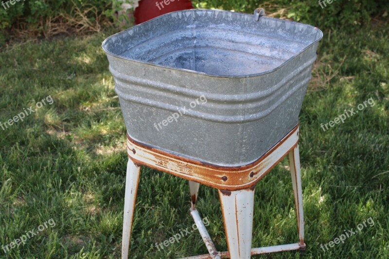 Washtub Vintage Laundry Aluminum Tub Free Photos