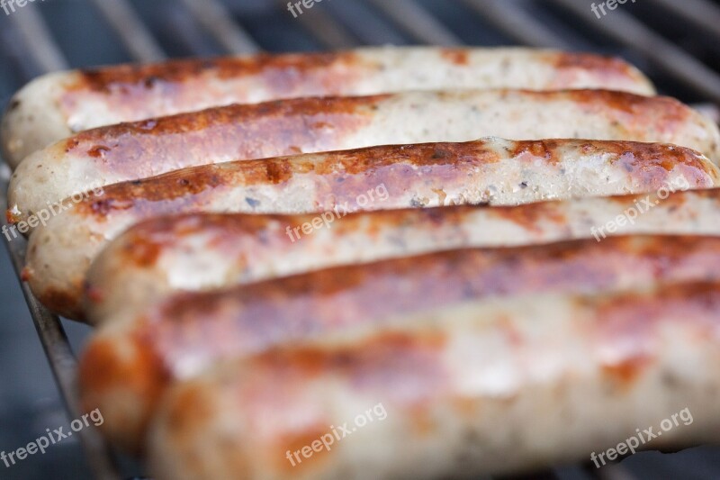 Bratwurst Sausage Sausages Barbecue Grill