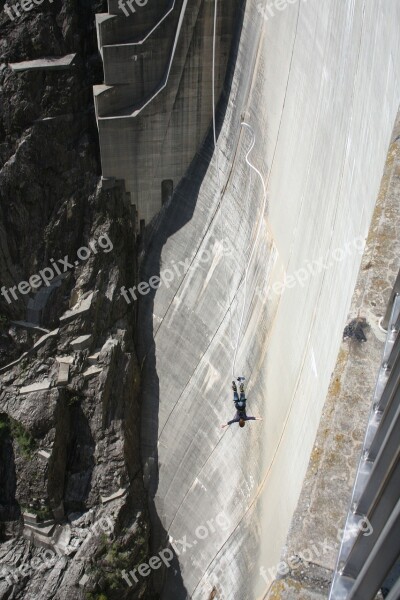 Bungee Jumping Dam Verzasca Ticino Switzerland