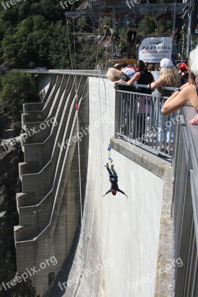 Bungee Jumping Dam Verzasca Ticino Switzerland