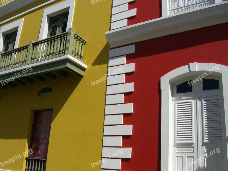 Puerto Rico Old San Juan Architecture Doors Windows