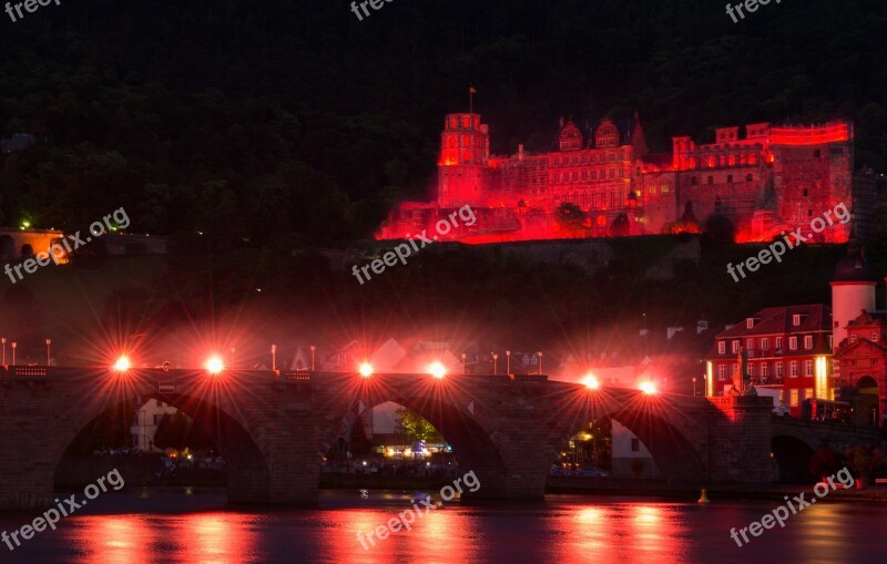 Castle Lighting Castle Building Lighting Night