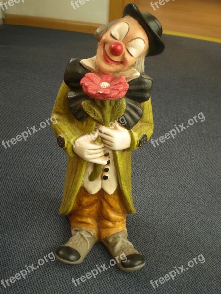 Figure Statue Sculpture Clown Cheerful