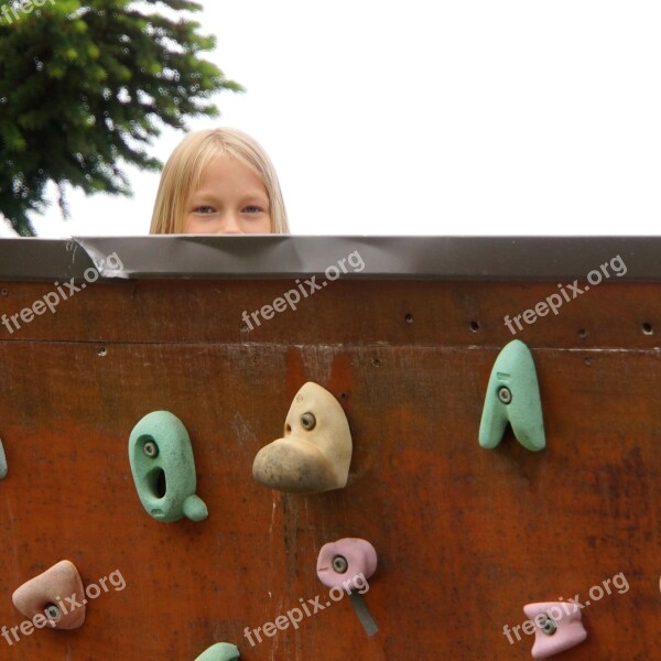 Climbing Wall Child At The Top Winner Free Photos