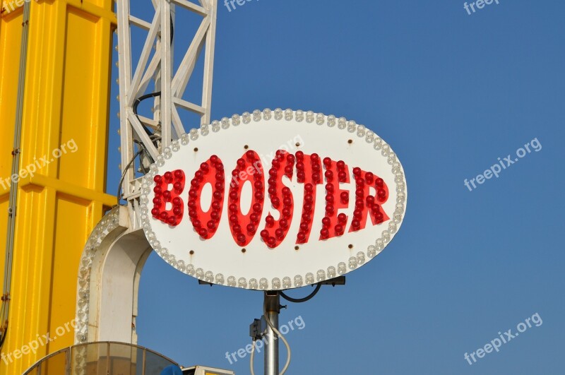 Booster Font Amusement Park Colorful Lights