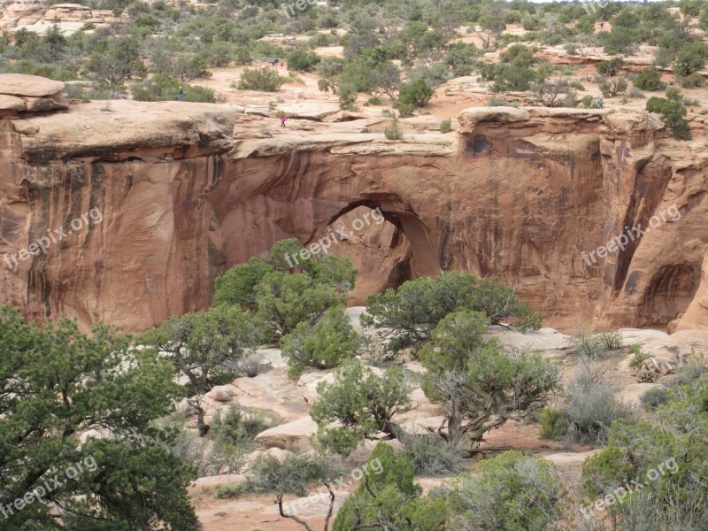 Gemini Bridges Moab Nature Desert Clouds