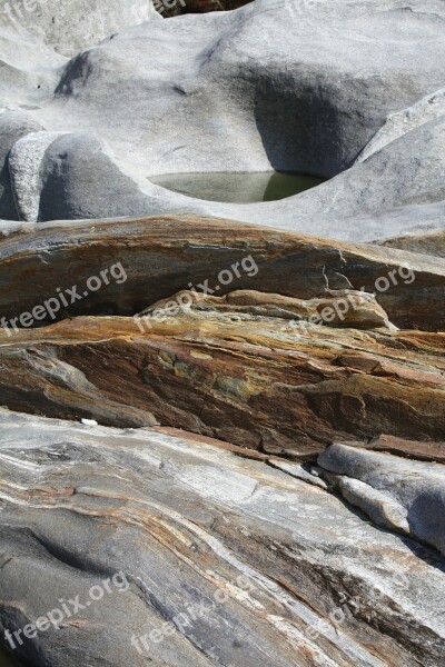 Verzasca Riverbed Water River Lavertezzo