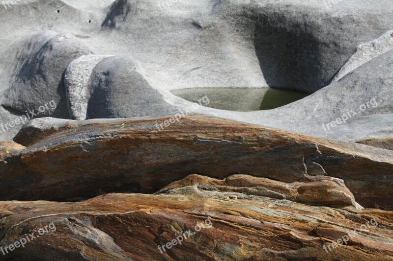 Verzasca Riverbed Water River Lavertezzo