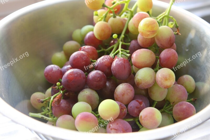 Grapes Fruit Fruit Bowl Free Photos