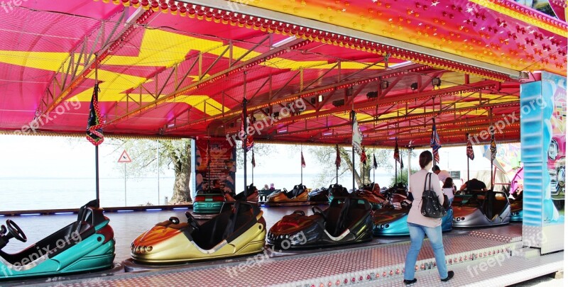 Year Market Fairground Bumper Cars Rorschach Free Photos