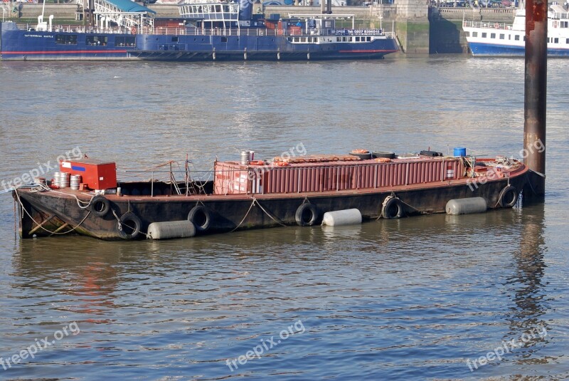 Barge Storage Container River Free Photos