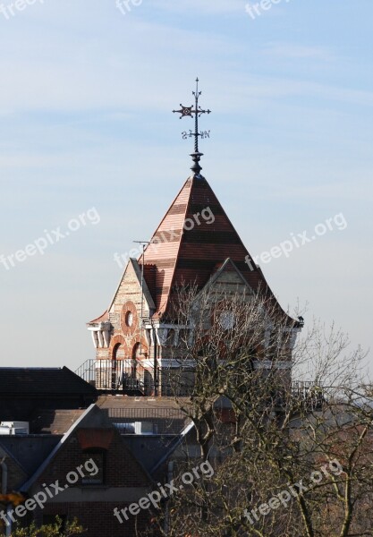 Weather Vane Tower Roof Tiles Free Photos