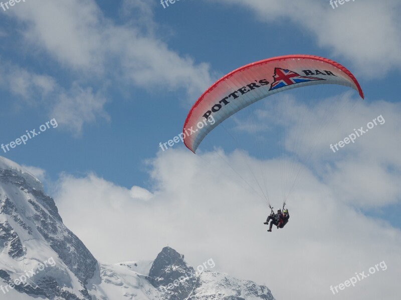 Paragliding Paraglider Pilot Floating Sailing Switzerland