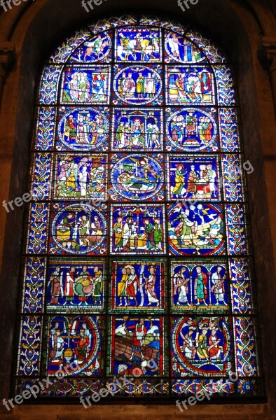 Stained Glass Window Cathedral Religious