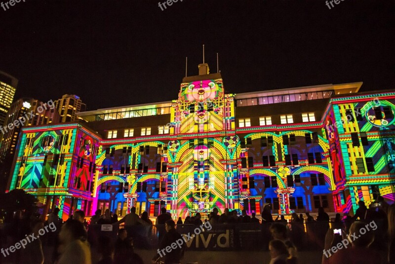 Sydney Australia Museum Building Vivid