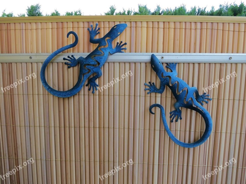 Garden Decoration Garden Fence Lizards Garden Garden Decor