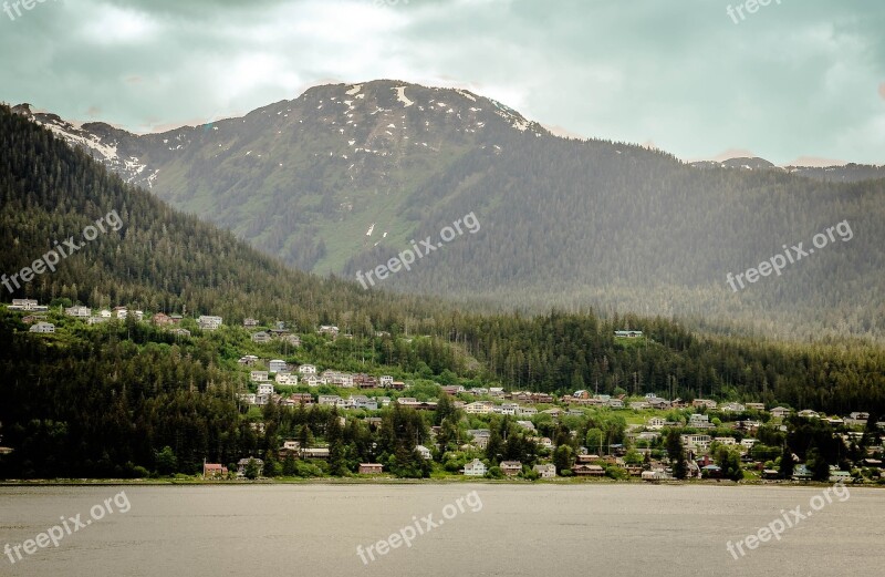 Alaska Mendenhall Glacier Mountain Snow Scenic