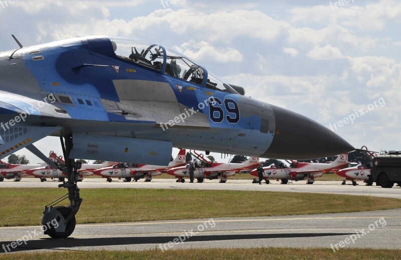 The Plane Su-27 Su27 Shows Airshow