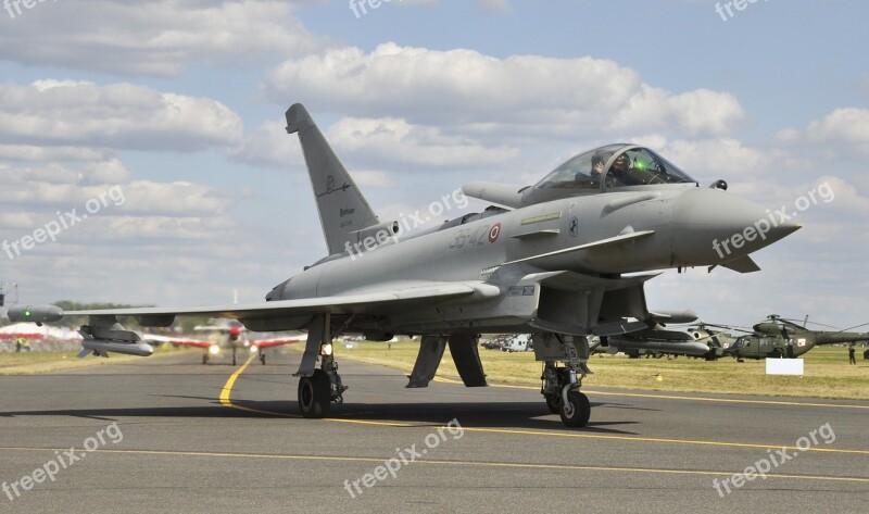 The Plane Eurofighter Ef2000 Shows Airshow