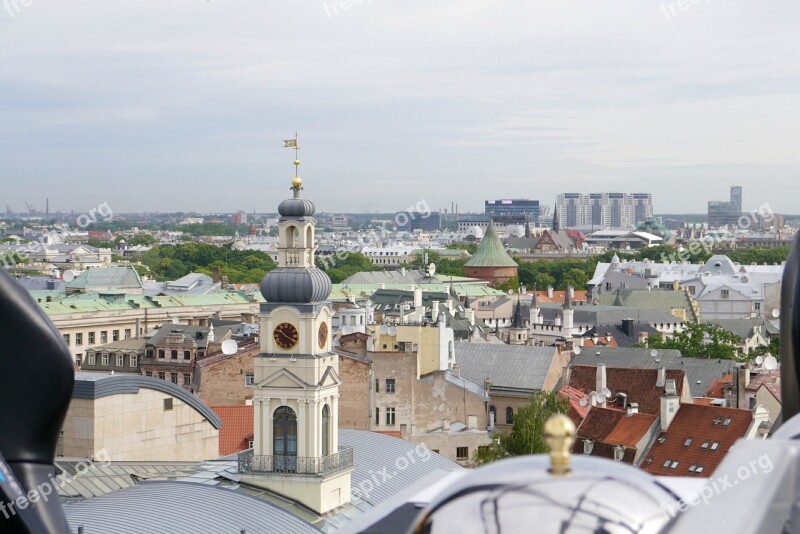 Riga Rooftops Church Free Photos