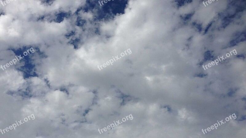 Clouds Blue Background Sunshine Cloudy