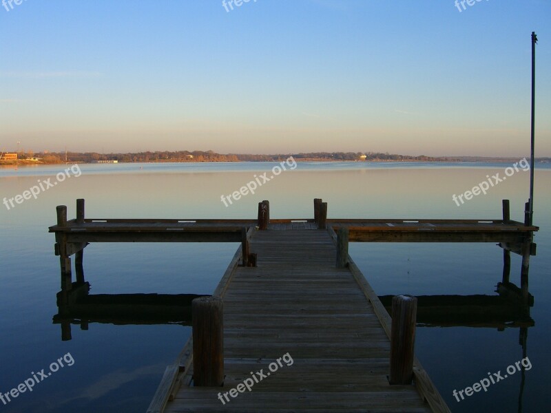 Lake Pier Reflexion Free Photos