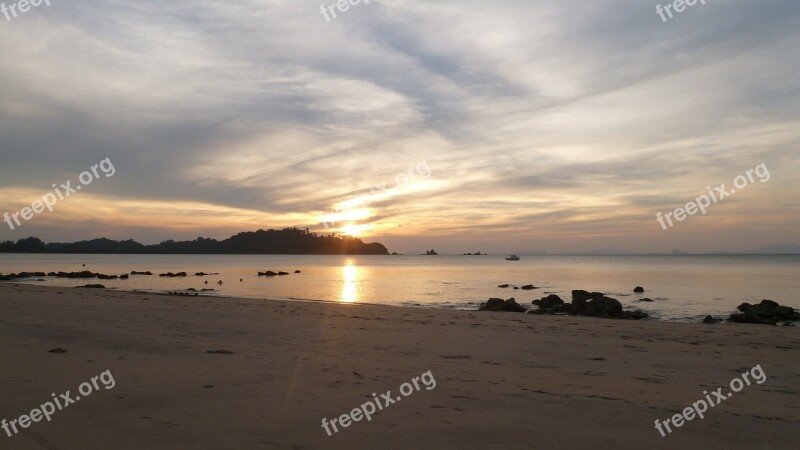 Sunset Beach Koh Payam Thailand Free Photos