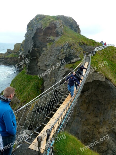 Rope Bridge Wind Bridge Outside Walkway