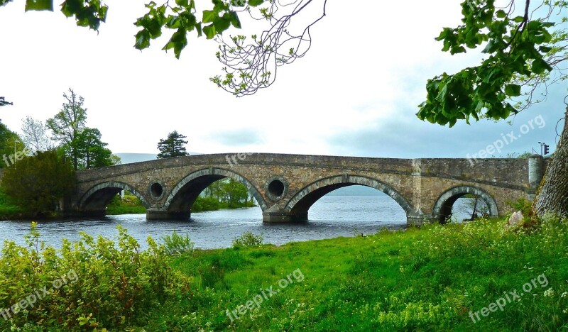 Bridge Arch River Tourist Attraction Scenery