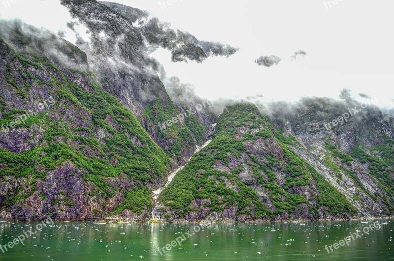 Tracy Arm Alaska Glacier Ice Mountains