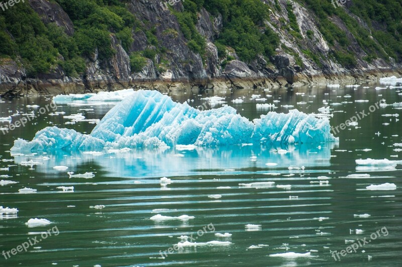 Tracy Arm Alaska Glacier Ice Mountains