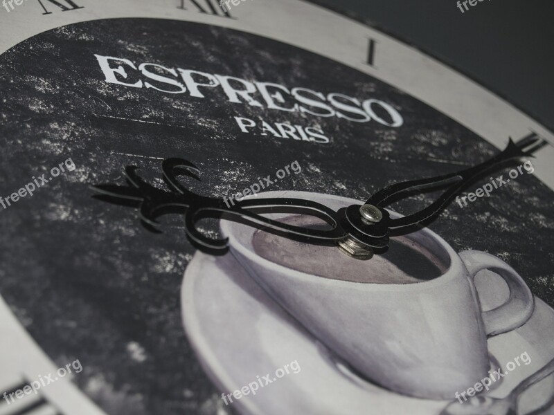 Time Espresso Coffee Clock Hands