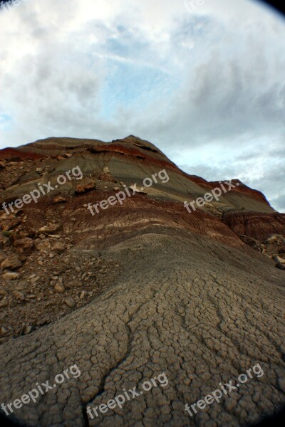 Painted Desert Landscape Mountain Arizona Nature