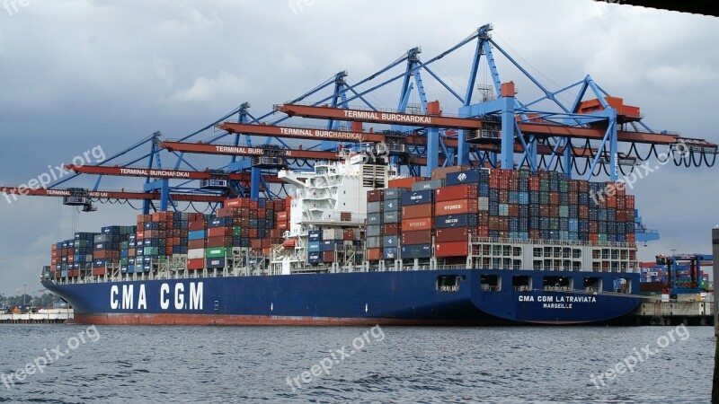 Hamburg Port Container Ship Terminal