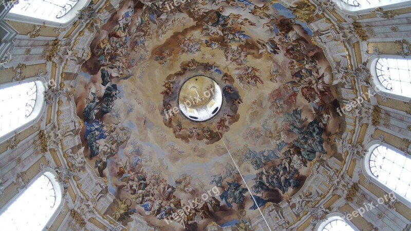 Bavaria Ettal Monastery Church Dome