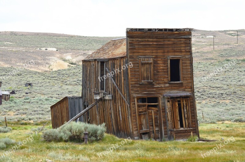 Rustic Sagging Building Bodie California