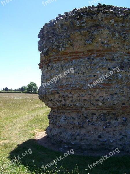 Burgh Castle Norfolk Famous Place Free Photos