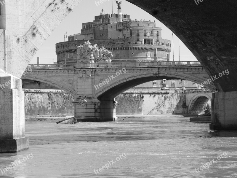 Castel Sant'angelo Tiber Rome Free Photos