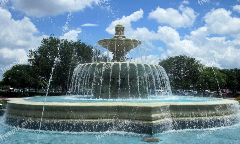 Fountain Water Water Fountain Outside Outdoors