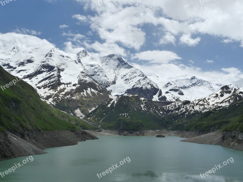 Austria Reservoir Kaprun Water Mountains