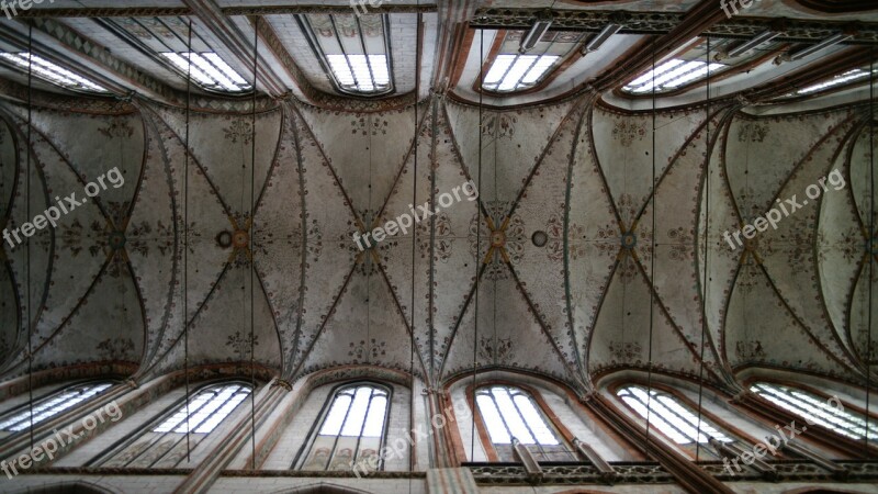 Lübeck St Mary's Church Gothic Architecture Vault